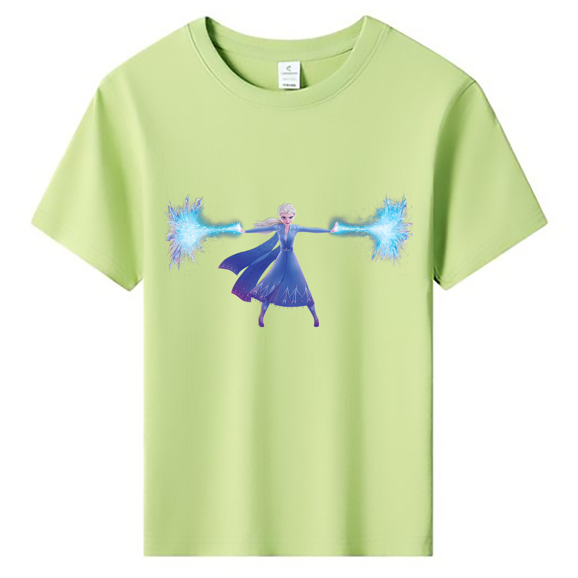 （画像用） アナと雪の女王 アンナ エルサ Frozen Anna Elsa 綿100％キッズTシャツ（フロントプリント）